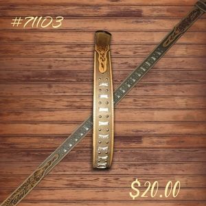 Western Brown leather belt